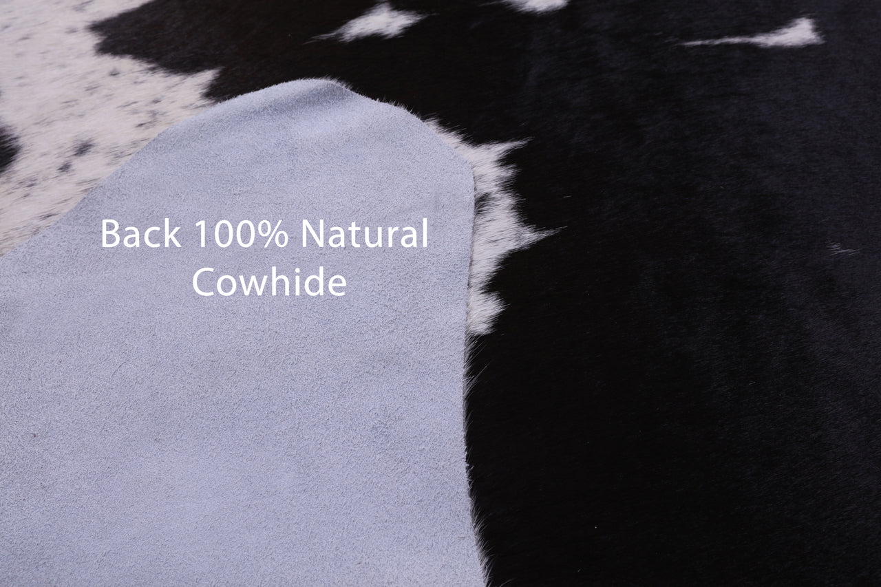 Black Salt & Pepper Natural Cowhide Rug - XX-Large 8' 7"H x 7' 9"W