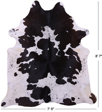 Thumbnail for Black Salt & Pepper Natural Cowhide Rug - XX-Large 8' 7