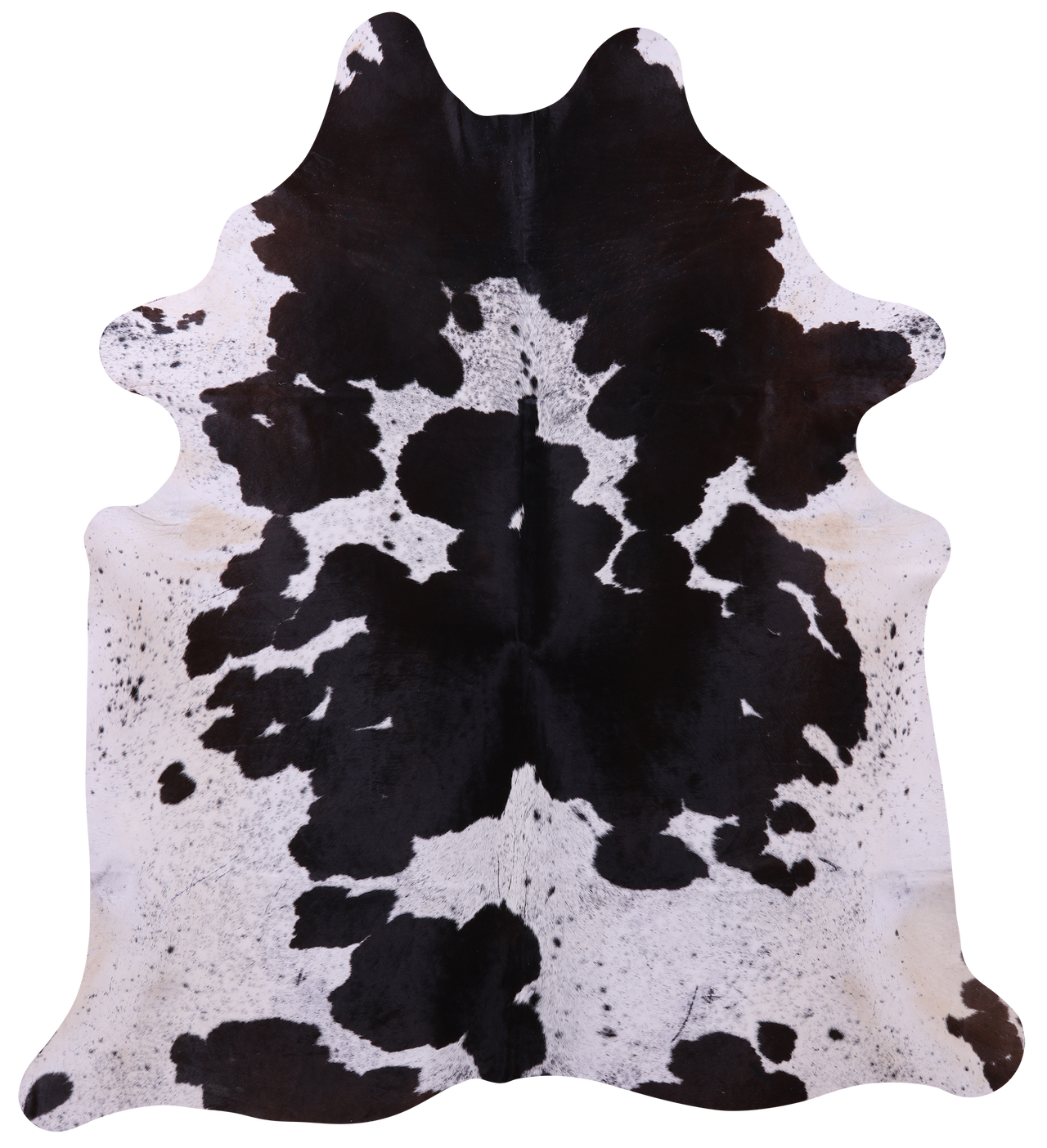 Black Salt & Pepper Natural Cowhide Rug - XX-Large 8' 7"H x 7' 9"W