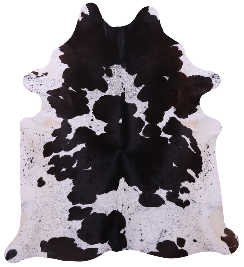 Black Salt & Pepper Natural Cowhide Rug - XX-Large 8' 7