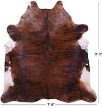 Thumbnail for Brindle Natural Brown Cowhide Rug - XX-Large 8' 0