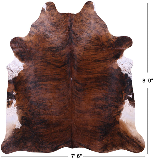 Brindle Natural Brown Cowhide Rug - XX-Large 8' 0