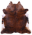 Brindle Natural Brown Cowhide Rug - XX-Large 8' 0"H x 7' 6"W