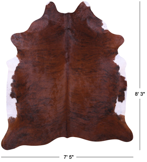 Brindle Natural Brown Cowhide Rug - XX-Large 8' 3