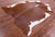 Brown & White Natural Cowhide Rug - XX-Large 8' 0"H x 7' 3"W