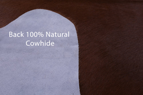 Brown & White Natural Cowhide Rug - XX-Large 8' 0