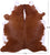 Brown & White Natural Cowhide Rug - XX-Large 8' 0"H x 7' 3"W