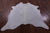 White Natural Cowhide Rug - Large 6' 10"H x 5' 9"W