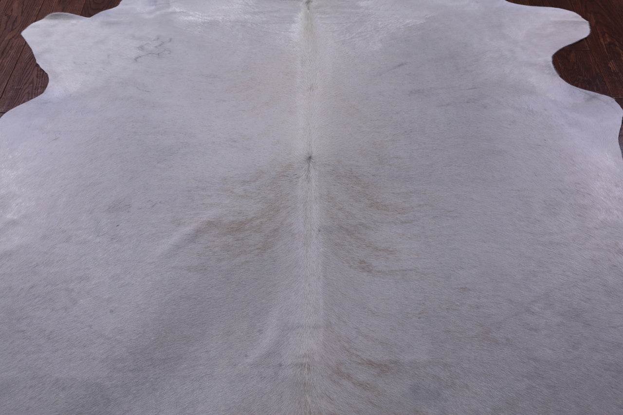 White Natural Cowhide Rug - Large 6' 10"H x 5' 9"W
