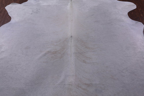 White Natural Cowhide Rug - Large 6' 10