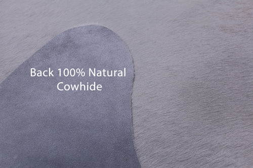 White Natural Cowhide Rug - Large 6' 10