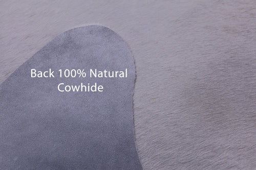 White Natural Cowhide Rug - Large 6' 10