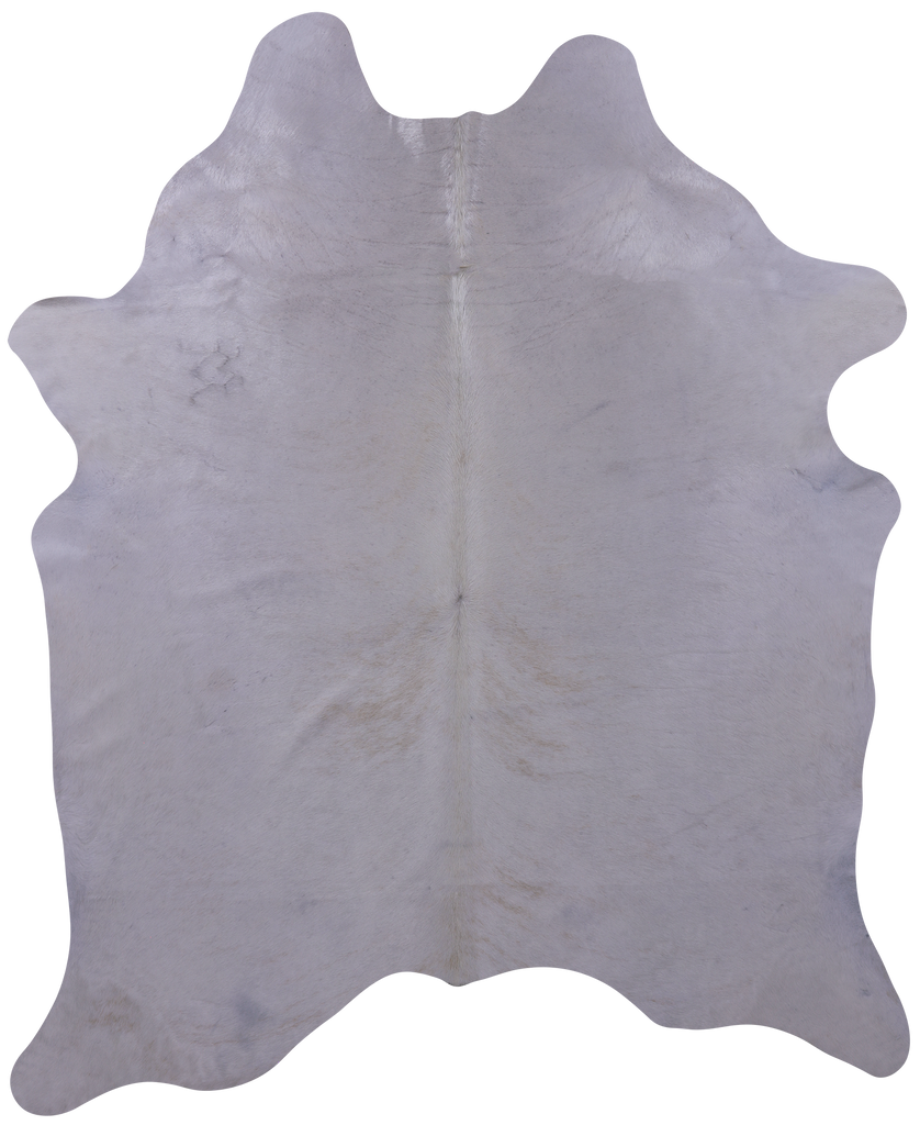 White Natural Cowhide Rug - Large 6' 10"H x 5' 9"W