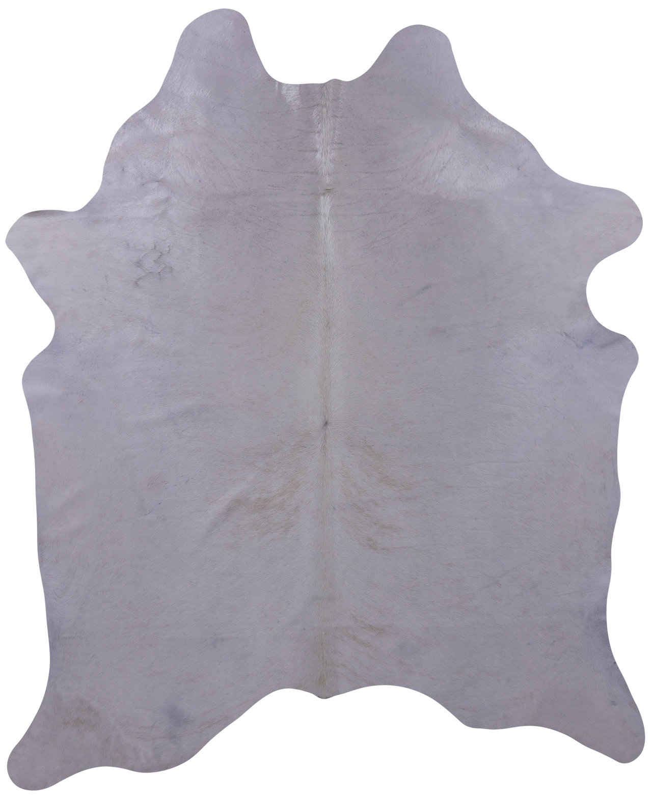 White Natural Cowhide Rug - Large 6' 10"H x 5' 9"W