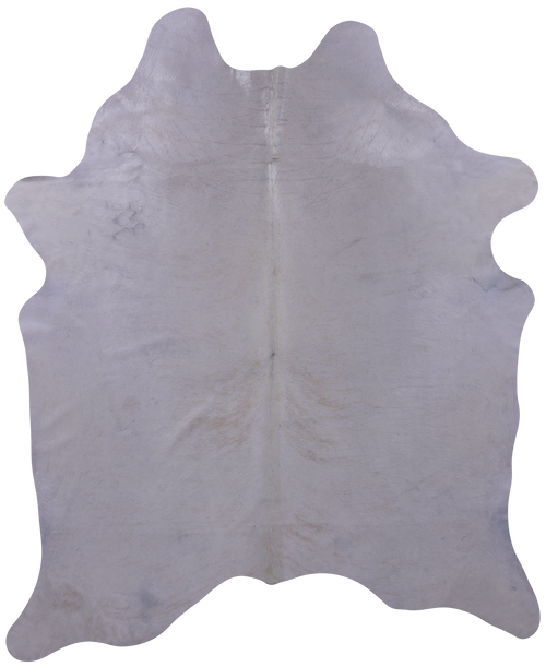 White Natural Cowhide Rug - Large 6' 10