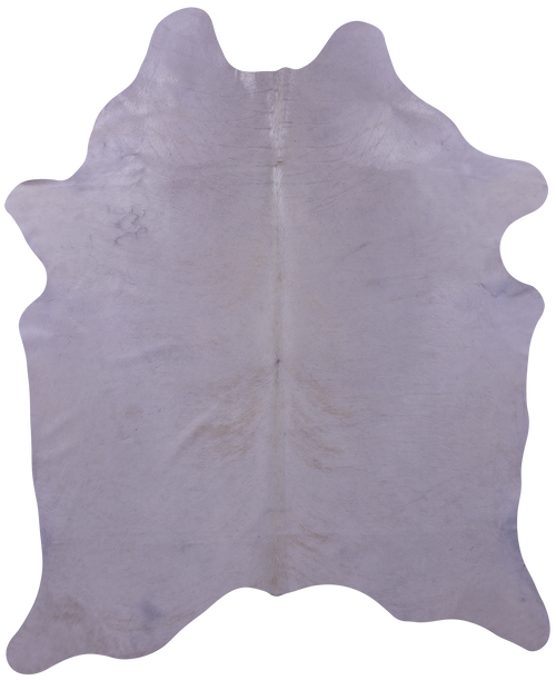 White Natural Cowhide Rug - Large 6' 10