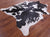 Black & White Natural Cowhide Rug - Large 6' 10"H x 5' 8"W