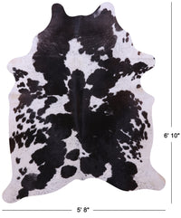 Thumbnail for Black & White Natural Cowhide Rug - Large 6' 10