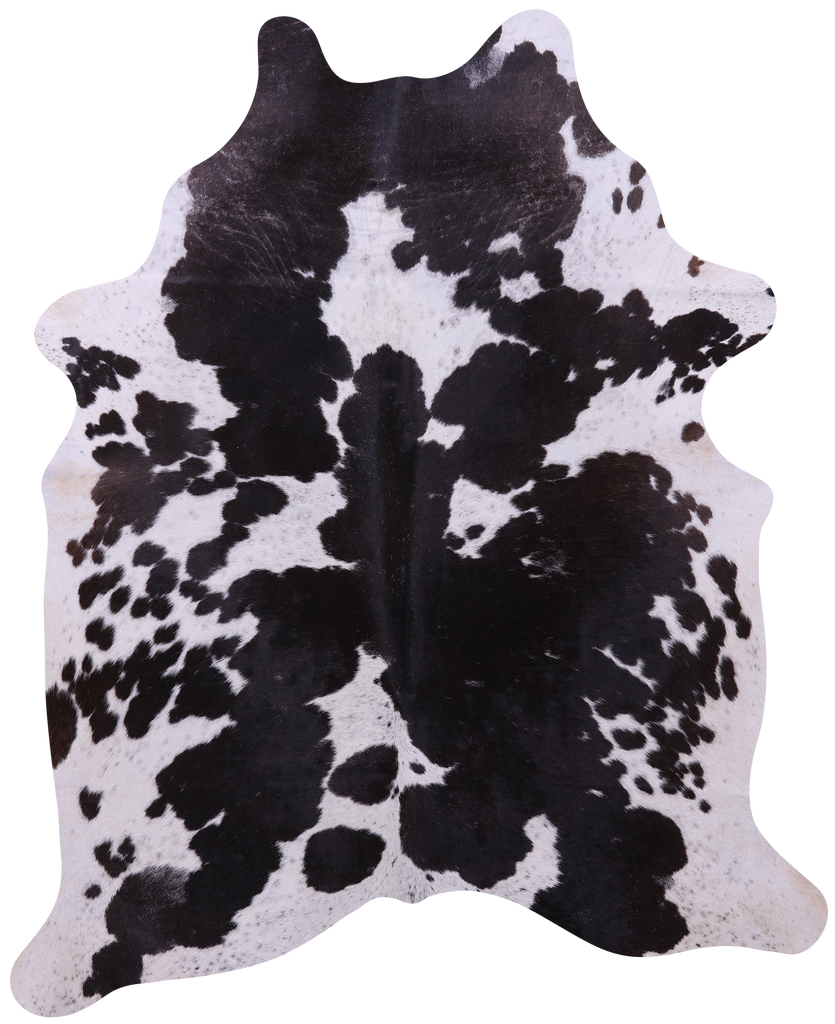 Black & White Natural Cowhide Rug - Large 6' 10"H x 5' 8"W