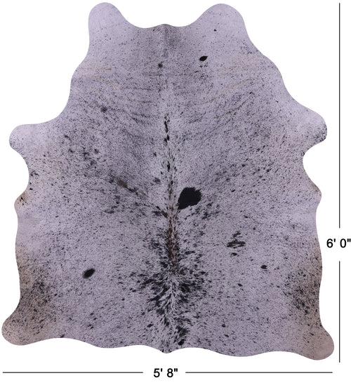 Black Salt & Pepper Natural Cowhide Rug - Medium 6' 0