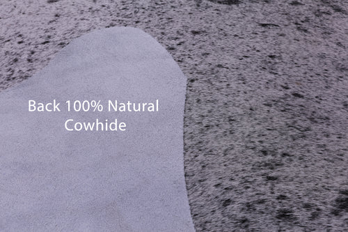 Black Salt & Pepper Natural Cowhide Rug - Medium 6' 0