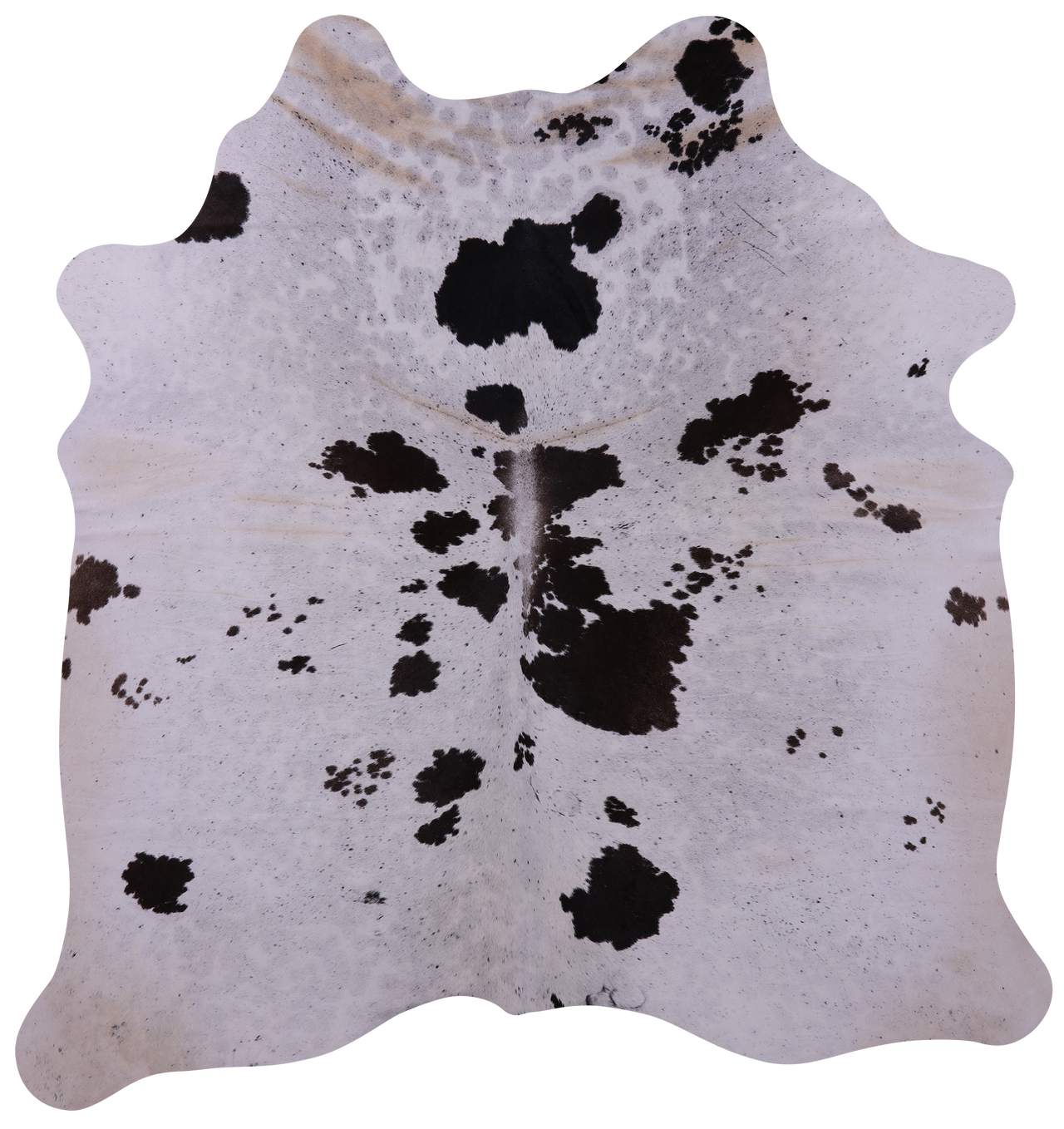Brown Salt & Pepper Natural Cowhide Rug - Medium 6' 1"H x 5' 11"W