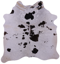 Thumbnail for Brown Salt & Pepper Natural Cowhide Rug - Medium 6' 1