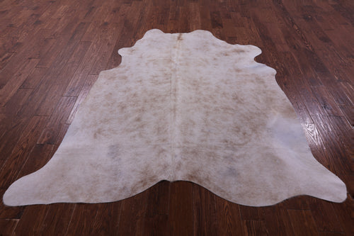 Brown & White Natural Cowhide Rug - Large 6' 6