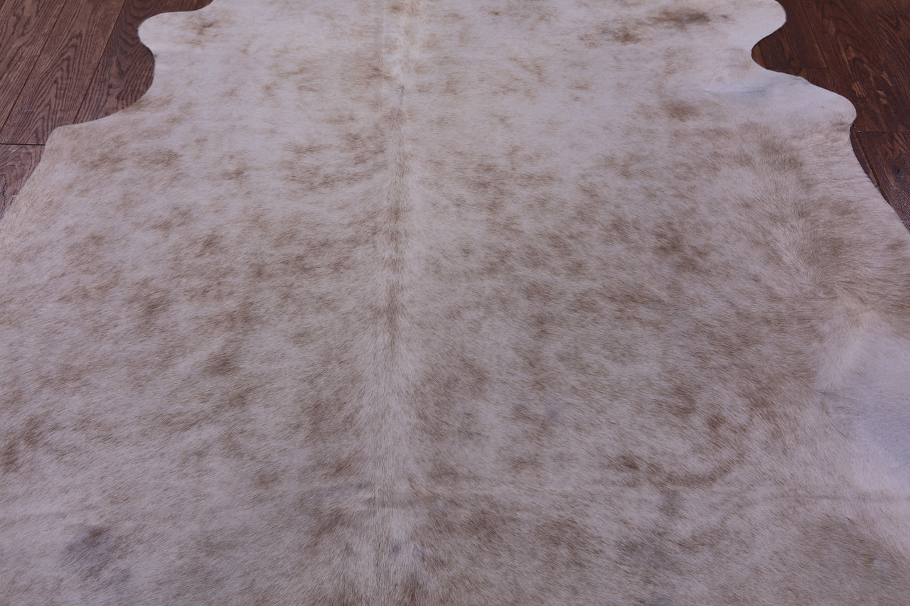 Brown & White Natural Cowhide Rug - Large 6' 6"H x 6' 4"W