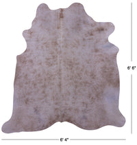 Thumbnail for Brown & White Natural Cowhide Rug - Large 6' 6