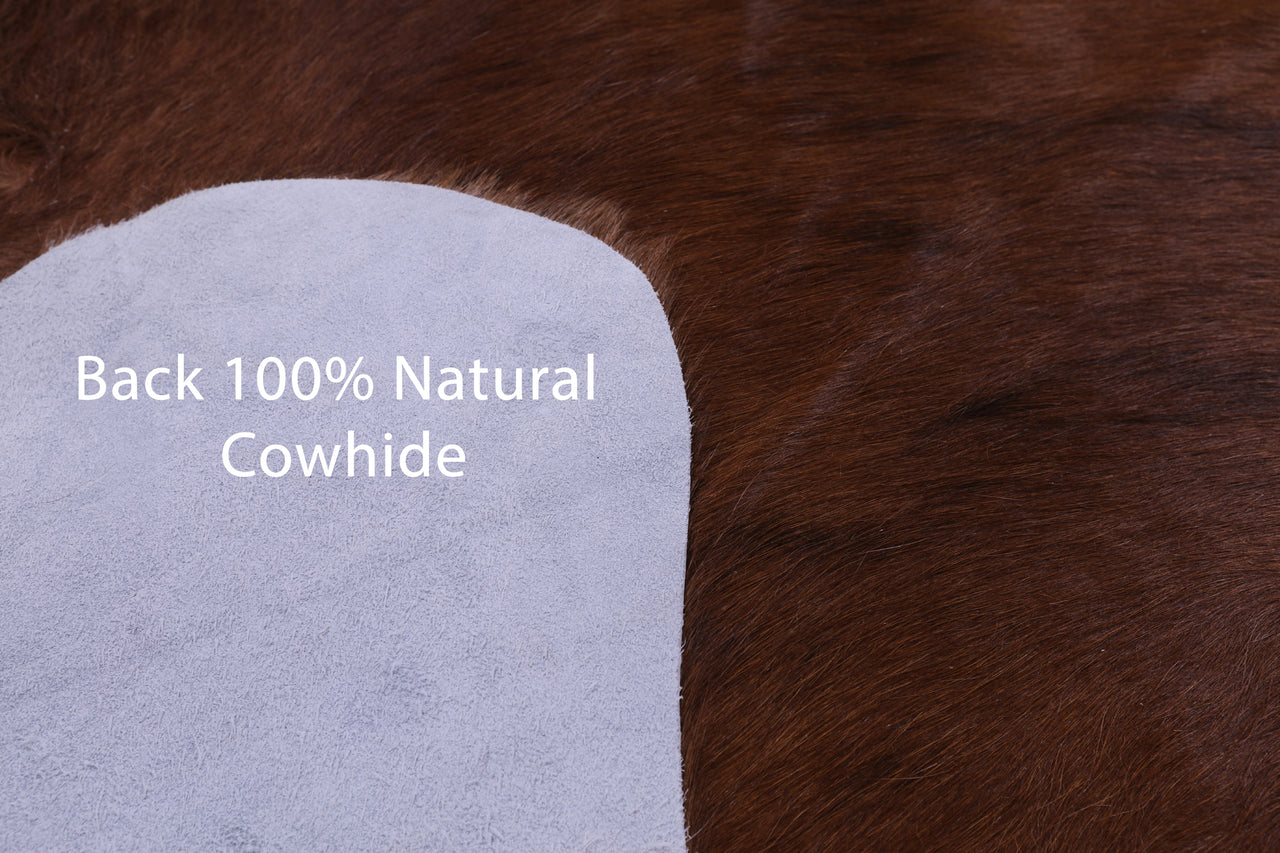 Brindle Natural Brown Cowhide Rug - X-Large 7' 0"H x 6' 3"W