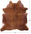 Brindle Natural Brown Cowhide Rug - X-Large 7' 0"H x 6' 3"W