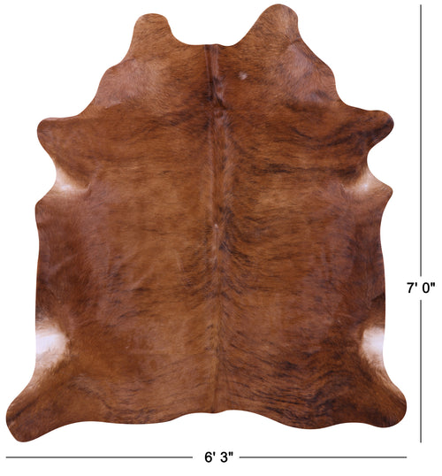 Brindle Natural Brown Cowhide Rug - X-Large 7' 0