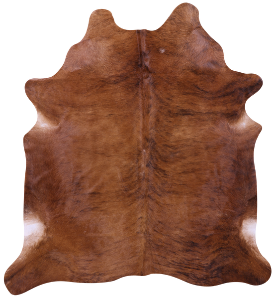 Brindle Natural Brown Cowhide Rug - X-Large 7' 0"H x 6' 3"W