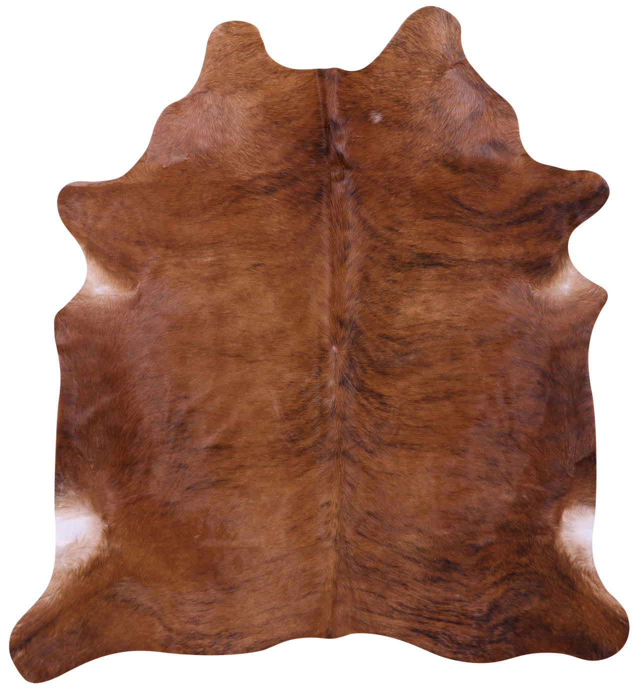 Brindle Natural Brown Cowhide Rug - X-Large 7' 0"H x 6' 3"W
