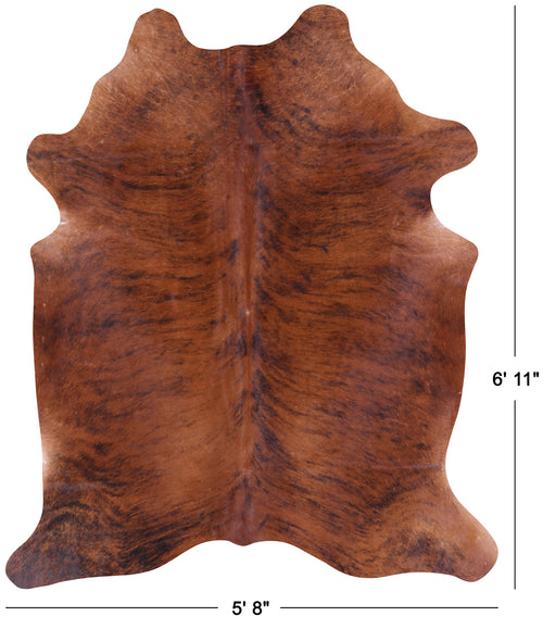 Brindle Natural Brown Cowhide Rug - Large 6' 11