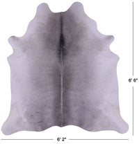 Thumbnail for Grey & White Natural Cowhide Rug - Large 6' 6