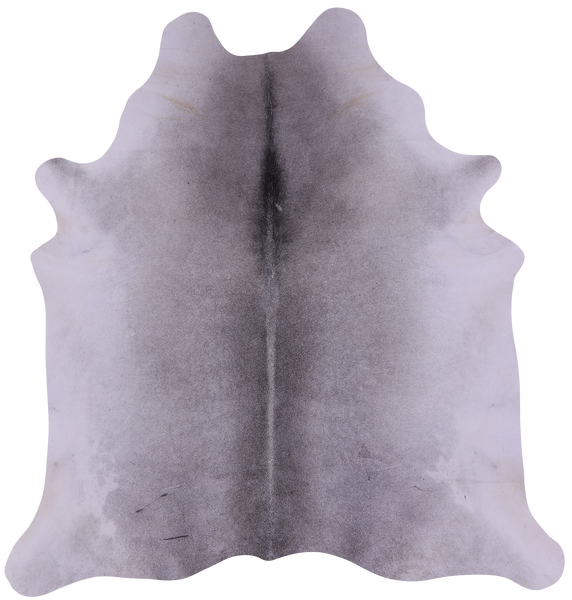 Grey & White Natural Cowhide Rug - Large 6' 6"H x 6' 2"W