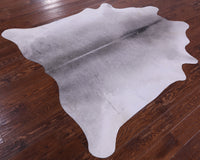 Thumbnail for Grey & White Natural Cowhide Rug - Large 6' 6