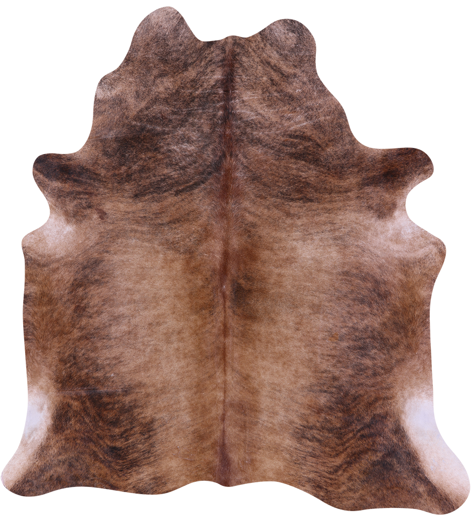 Light Brindle Natural Cowhide Rug - Large 6' 9"H x 6' 4"W