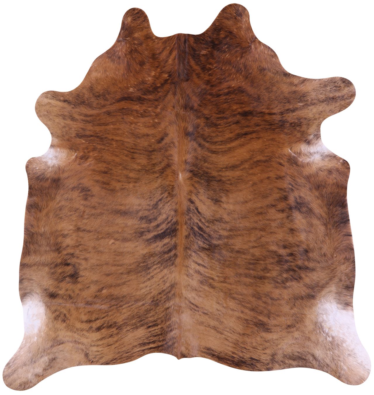 Light Brindle Natural Cowhide Rug - X-Large 7' 0"H x 6' 5"W
