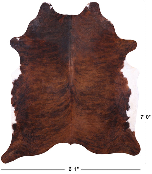 Brindle Natural Brown Cowhide Rug - X-Large 7' 0