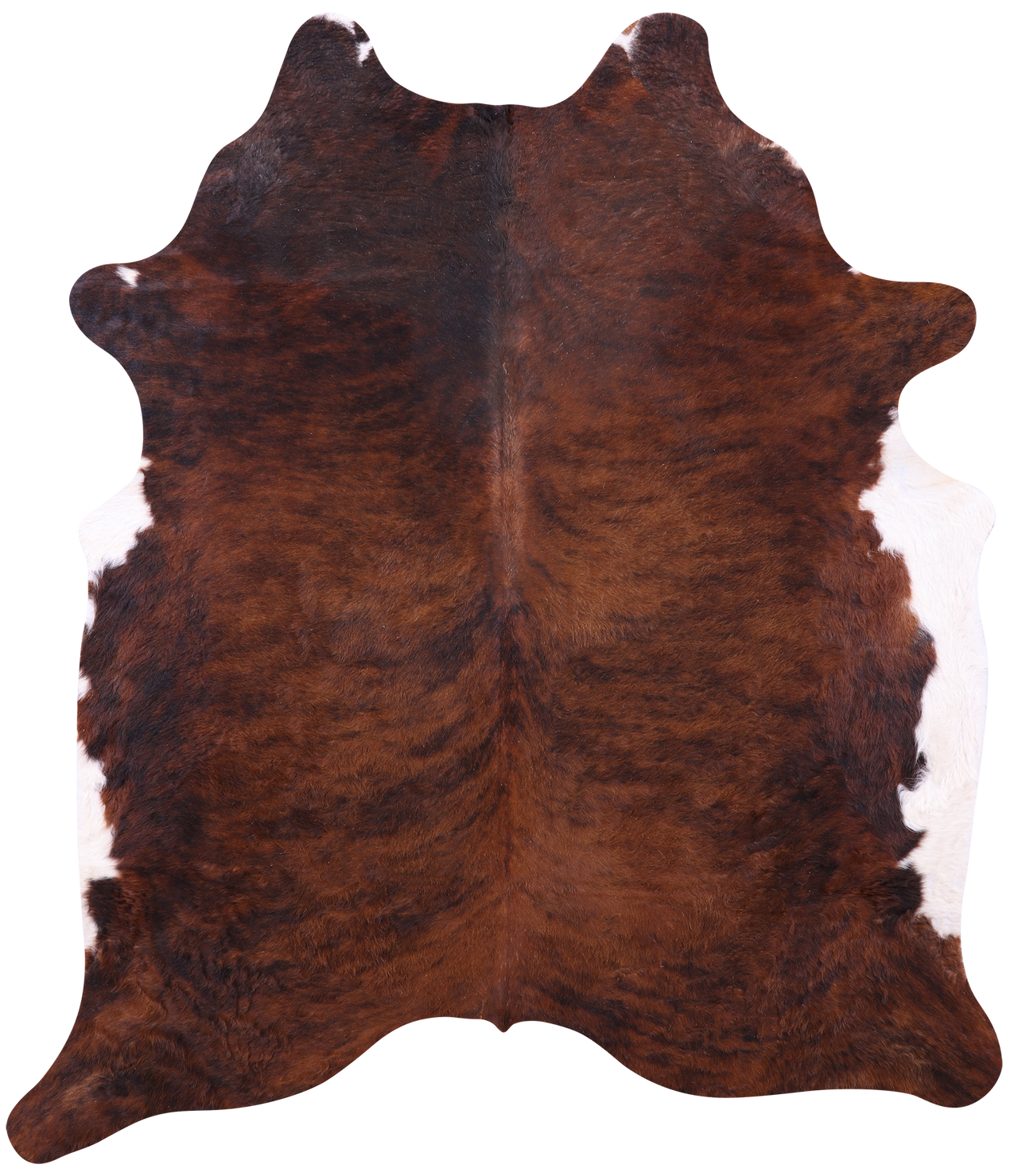 Brindle Natural Brown Cowhide Rug - X-Large 7' 0"H x 6' 1"W