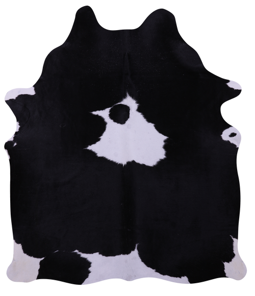 Black & White Natural Cowhide Rug - Medium 6' 0