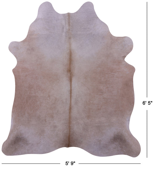 Beige Natural Cowhide Rug - Large 6' 5