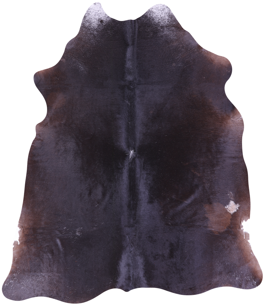 Black Natural Cowhide Rug - X-Large 7' 0"H x 6' 1"W