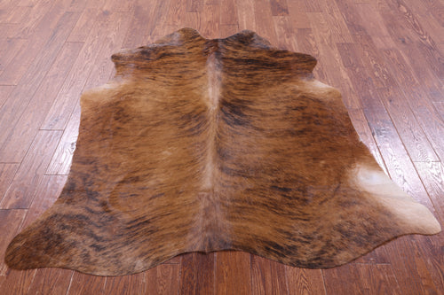 Brindle Natural Brown Cowhide Rug - Medium 5' 9
