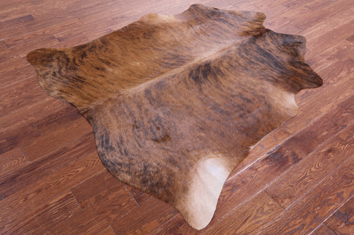 Brindle Natural Brown Cowhide Rug - Medium 5' 9