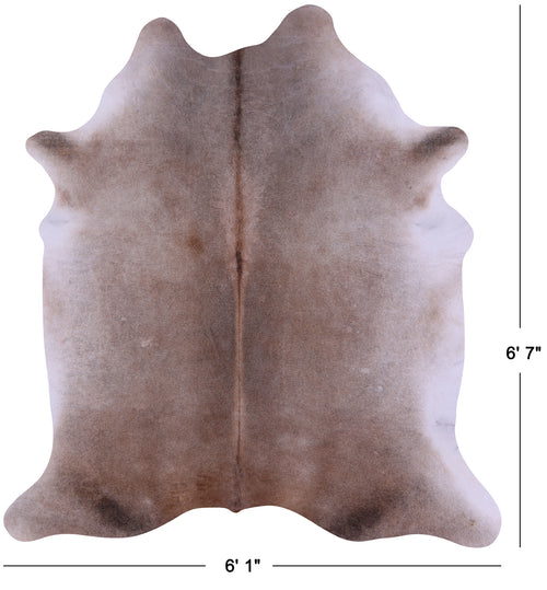 Light Brown Natural Cowhide Rug - Large 6' 7