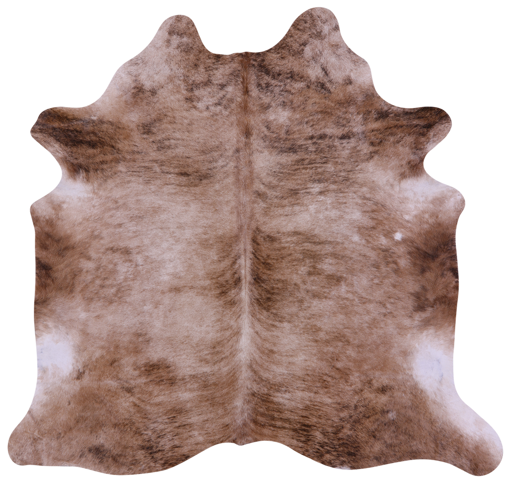 Light Brindle Natural Cowhide Rug - Large 6' 7"H x 6' 1"W